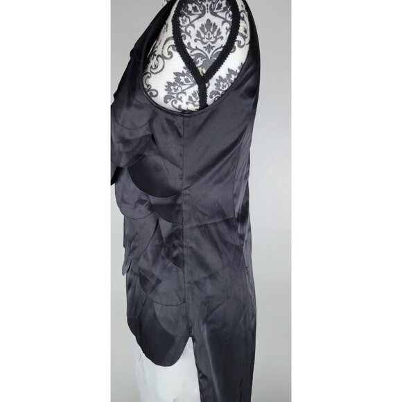 RYU Anthropologie Dress Cóctel  With Ruffles in Sleeveless Petals in Black S - Picture 3 of 11